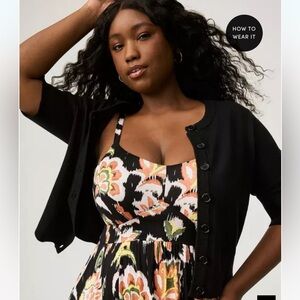 Everyday Soft Crew Neck Shrug - Black